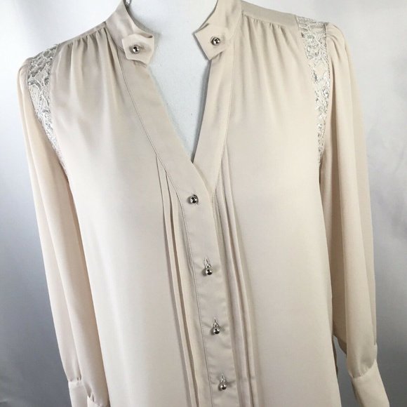 Moulinette Soeurs Tops - Moulinette Soeurs~Anthro~Blouse~Nude~Flowing~